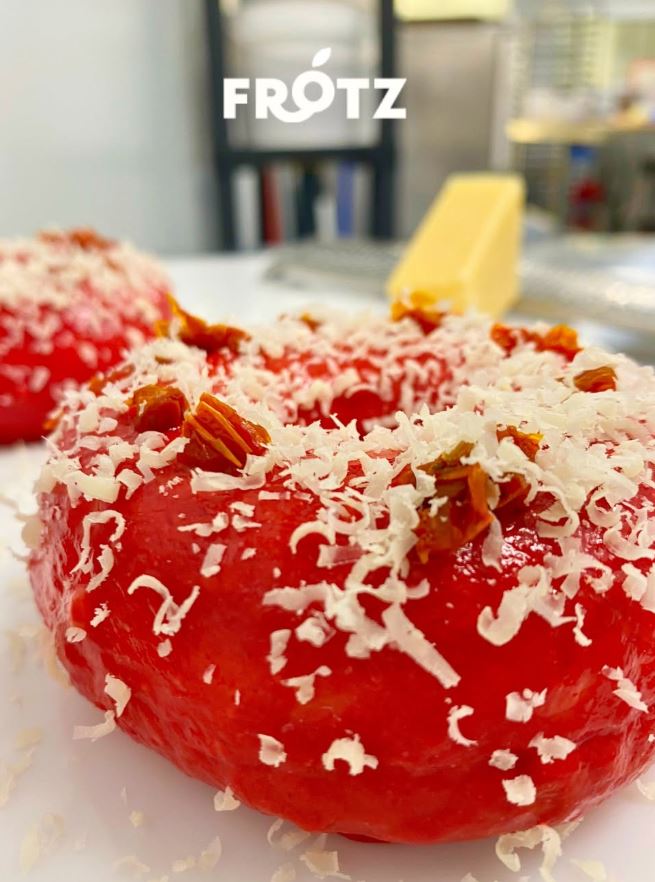 Receta de donut de frambuesa y tomate
