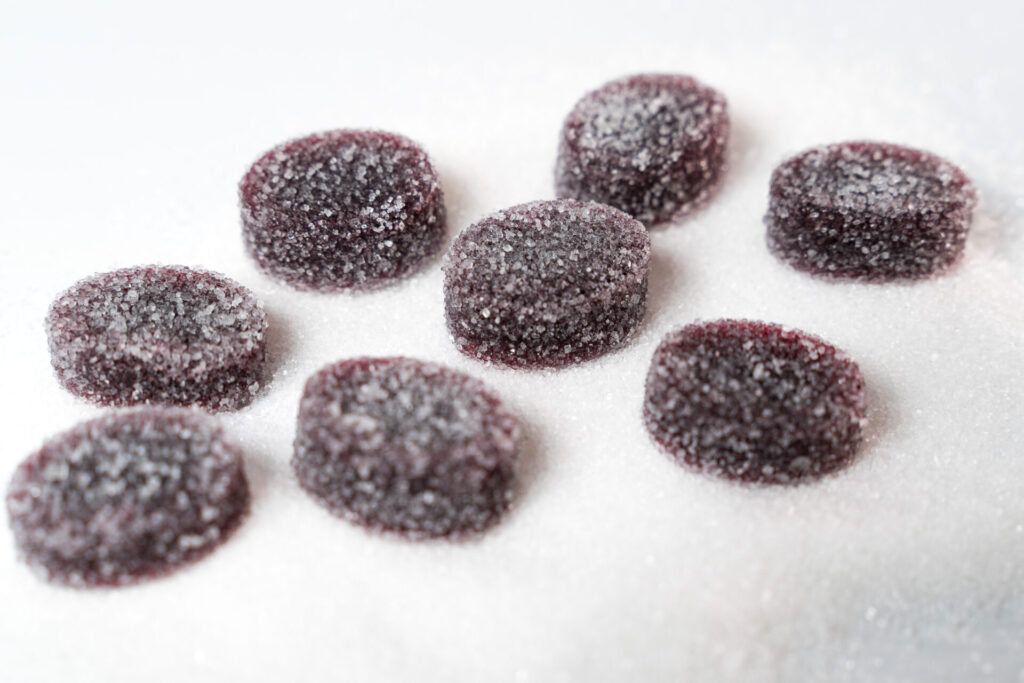 Receta de gominola de arándano azul
